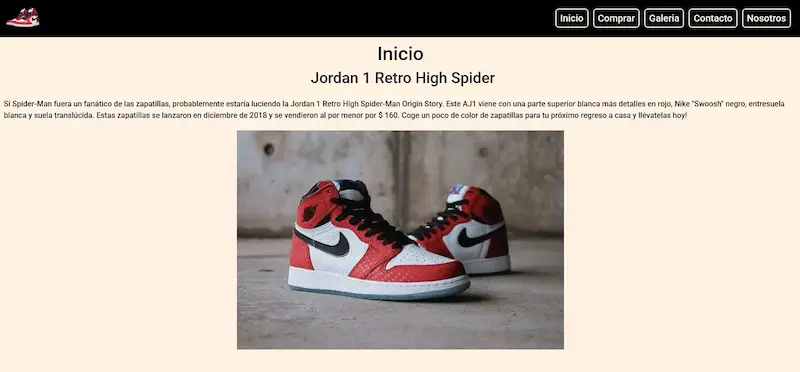Jordan 1 Landing Page Preview